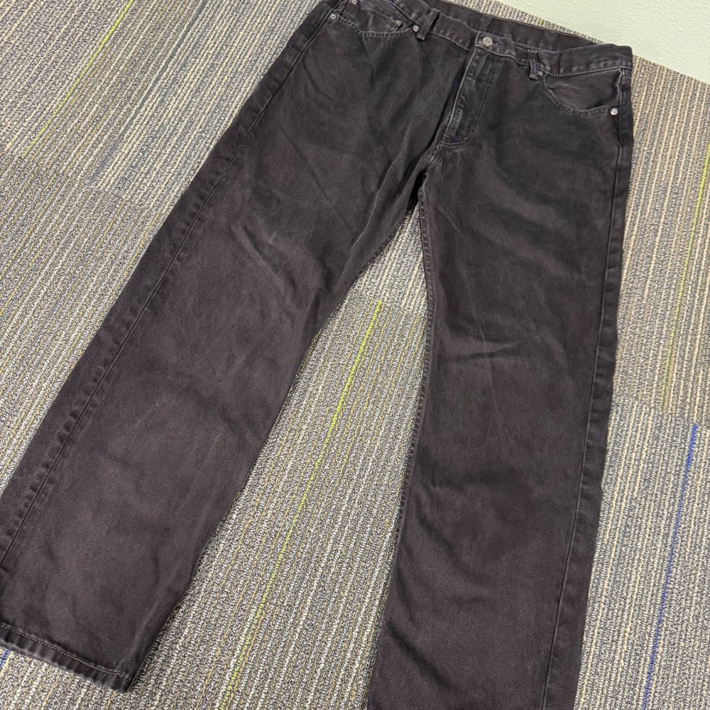 Levi's 505 Regular Fit Jeans Mens 40x32 Black Excellent Straight Leg Denim